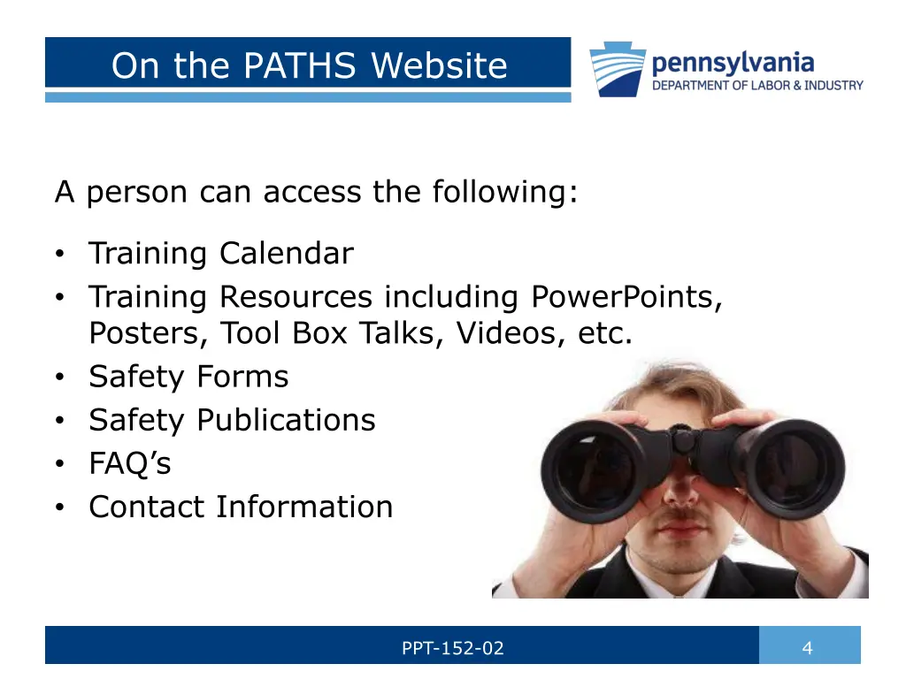 on the paths website