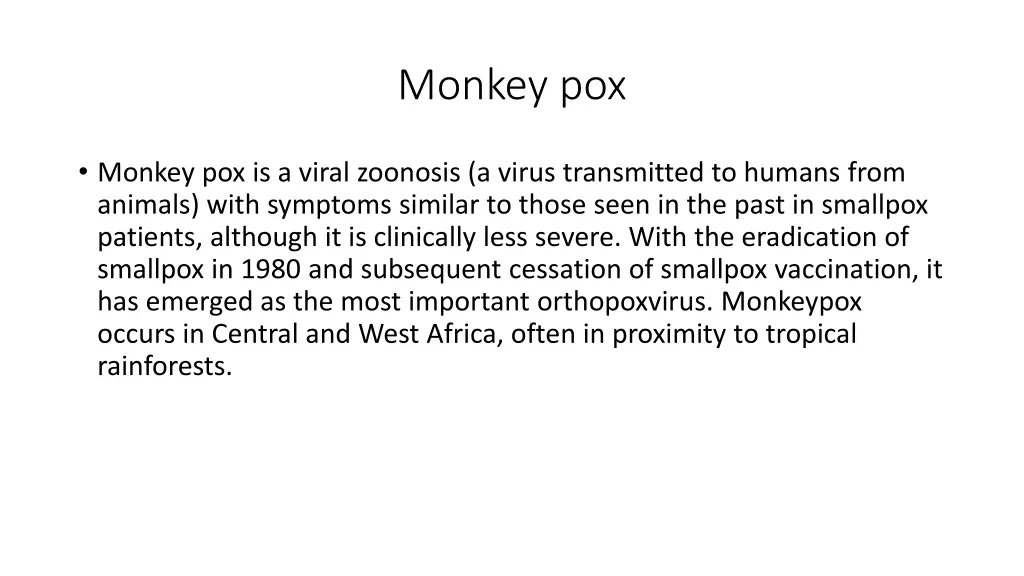 monkey pox