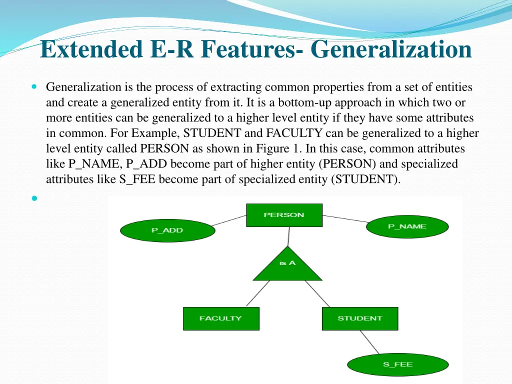 extended e r features generalization