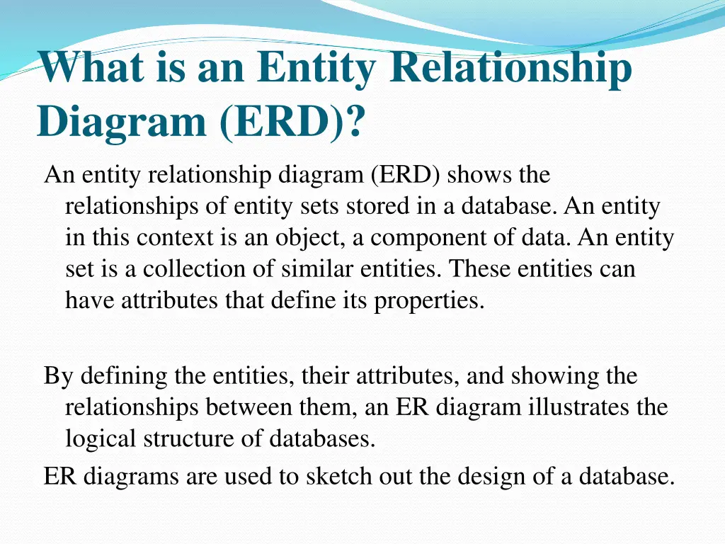 what is an entity relationship diagram