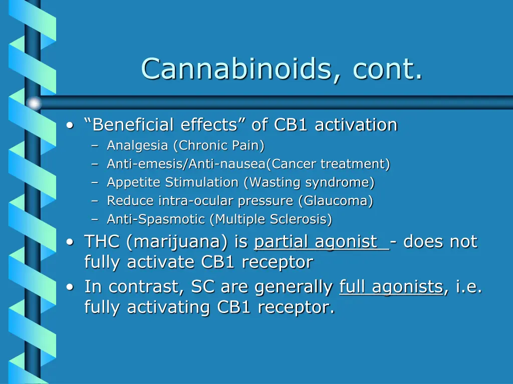 cannabinoids cont