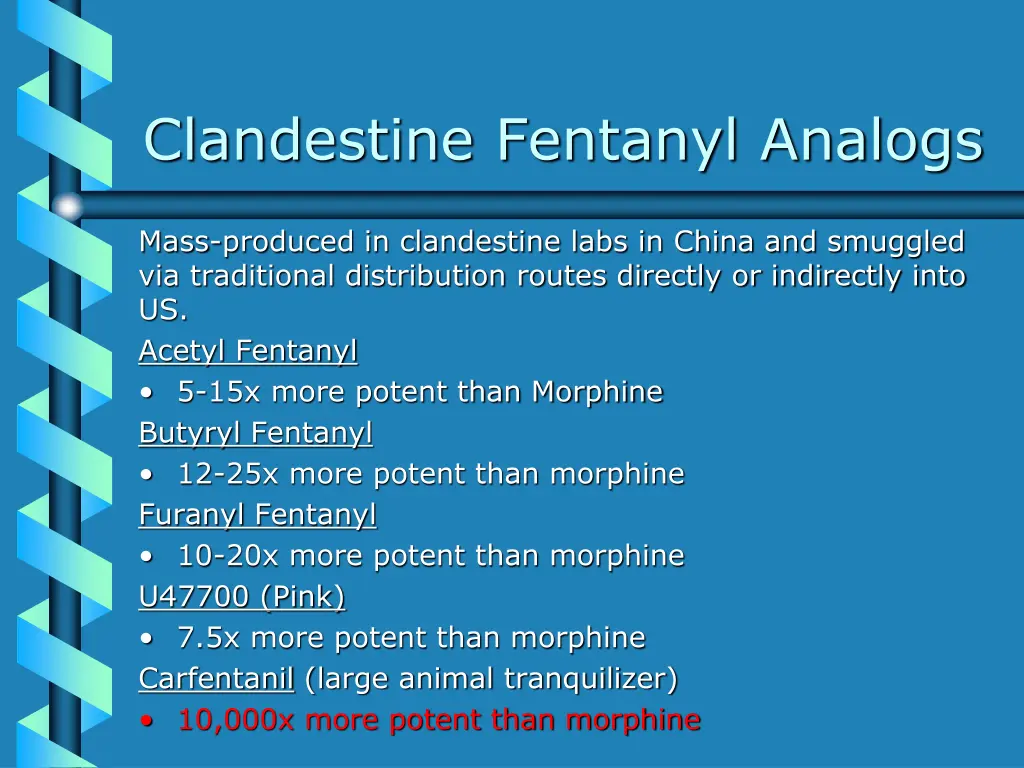 clandestine fentanyl analogs