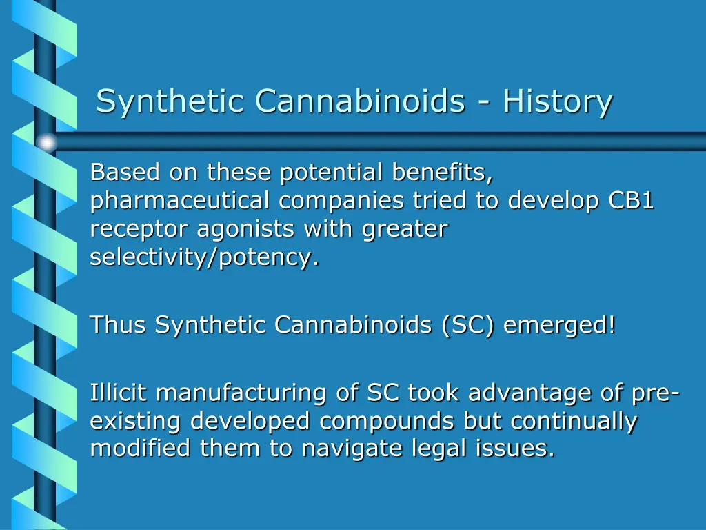 synthetic cannabinoids history