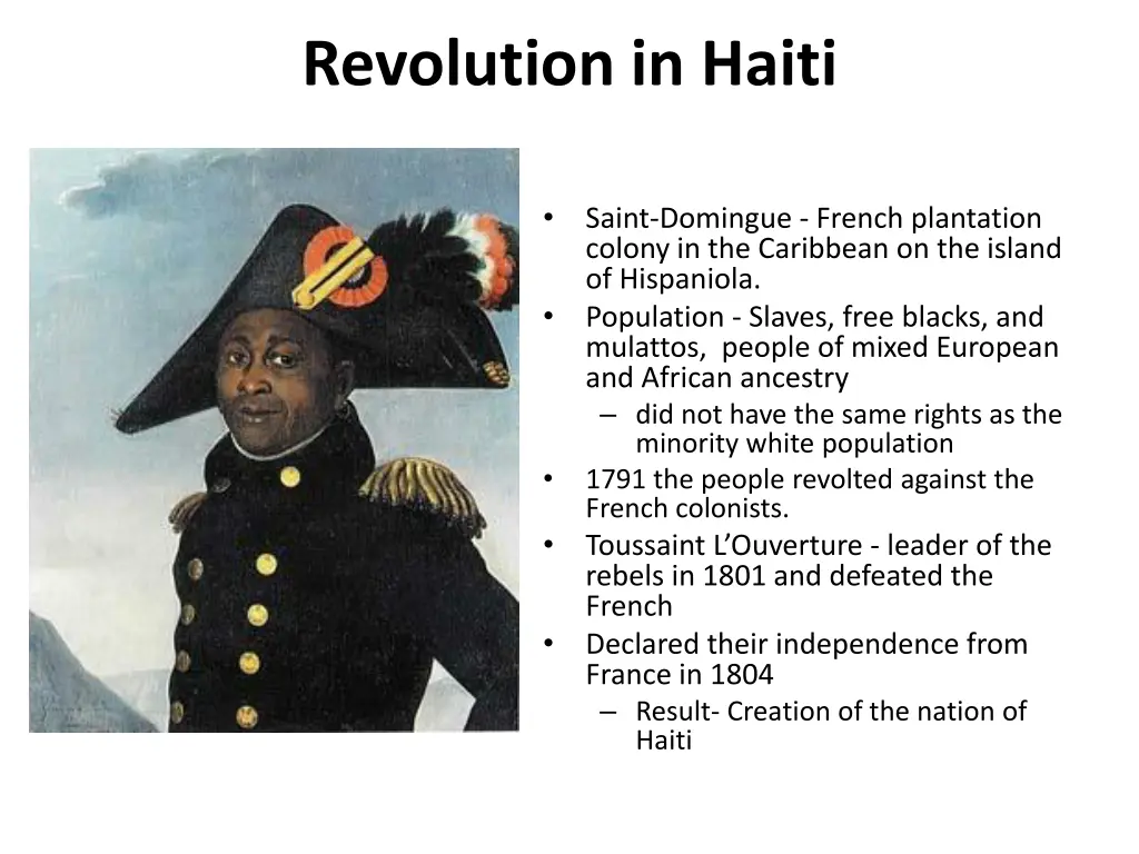 revolution in haiti