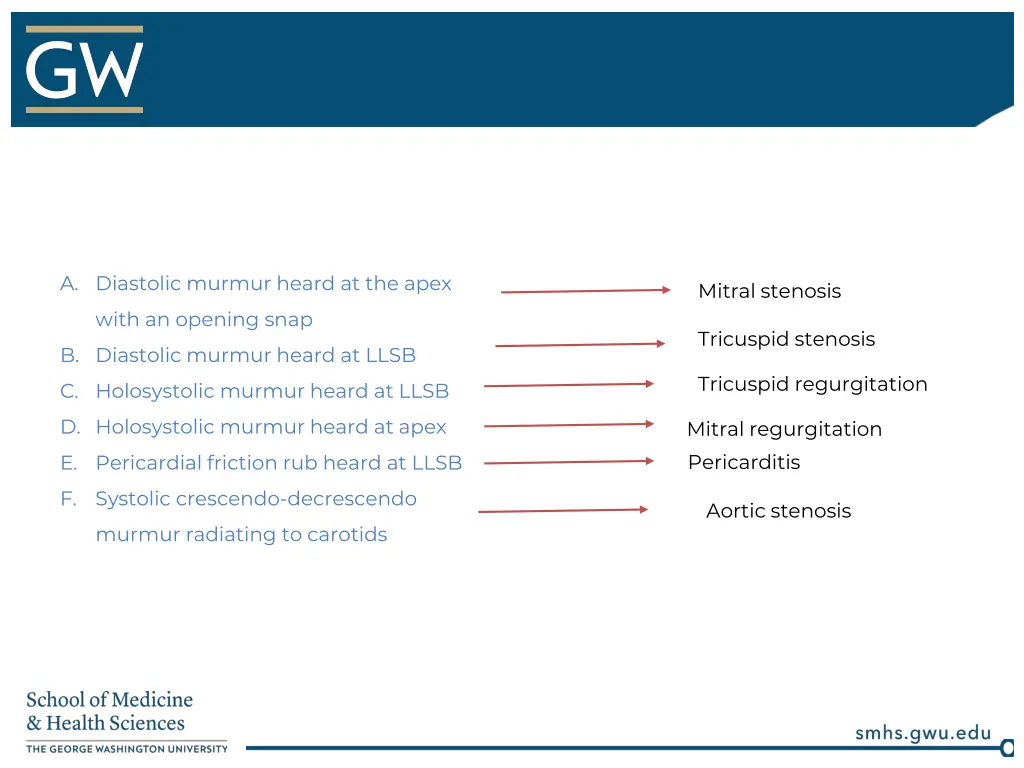 a diastolic murmur heard at the apex