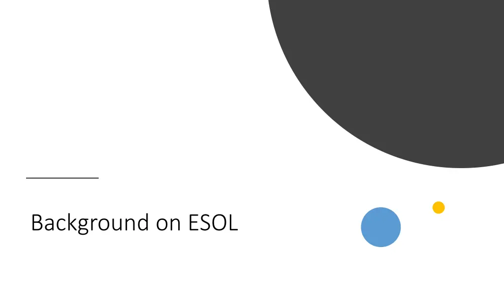 background on esol