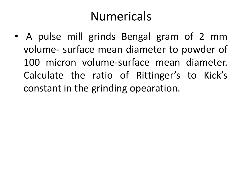 numericals