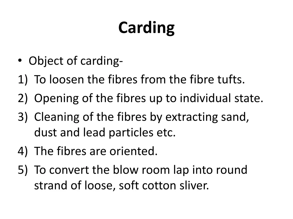 carding