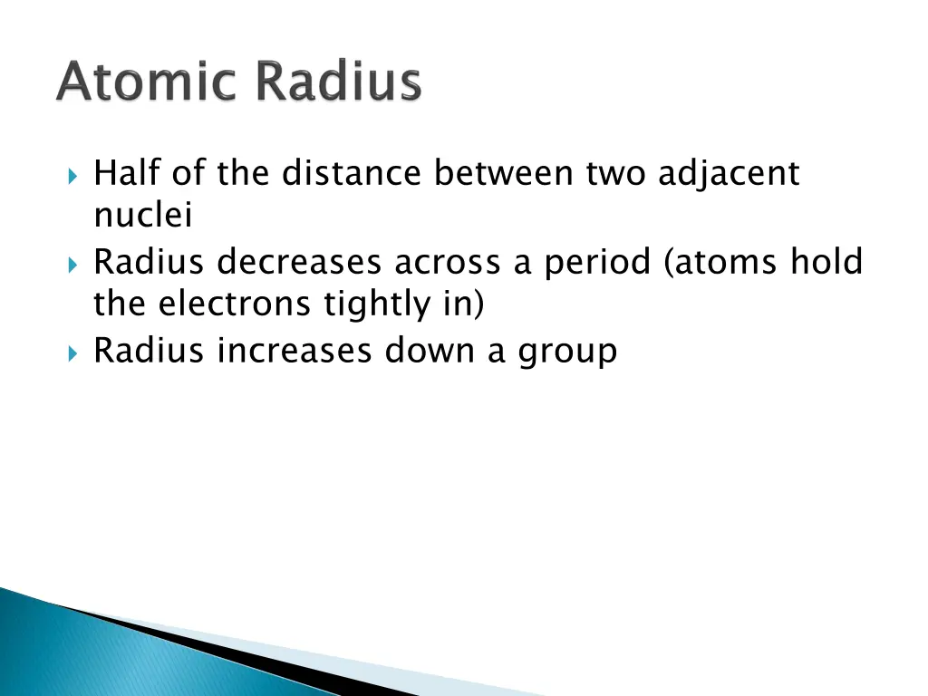 half of the distance between two adjacent nuclei