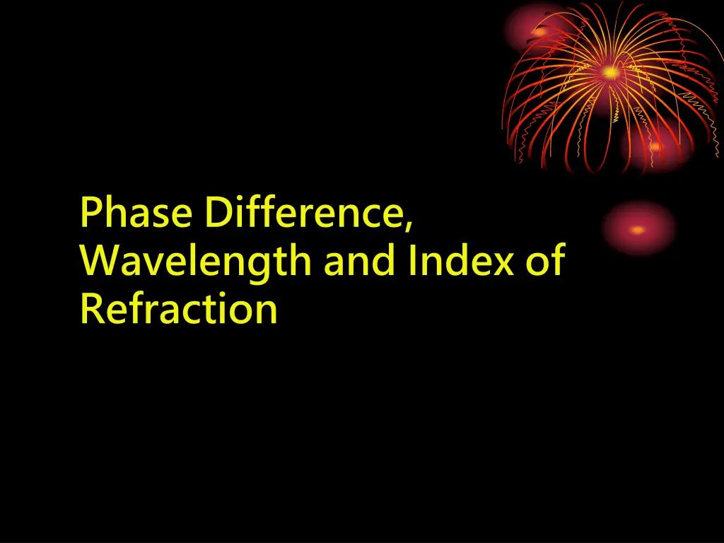 phase difference wavelength and index