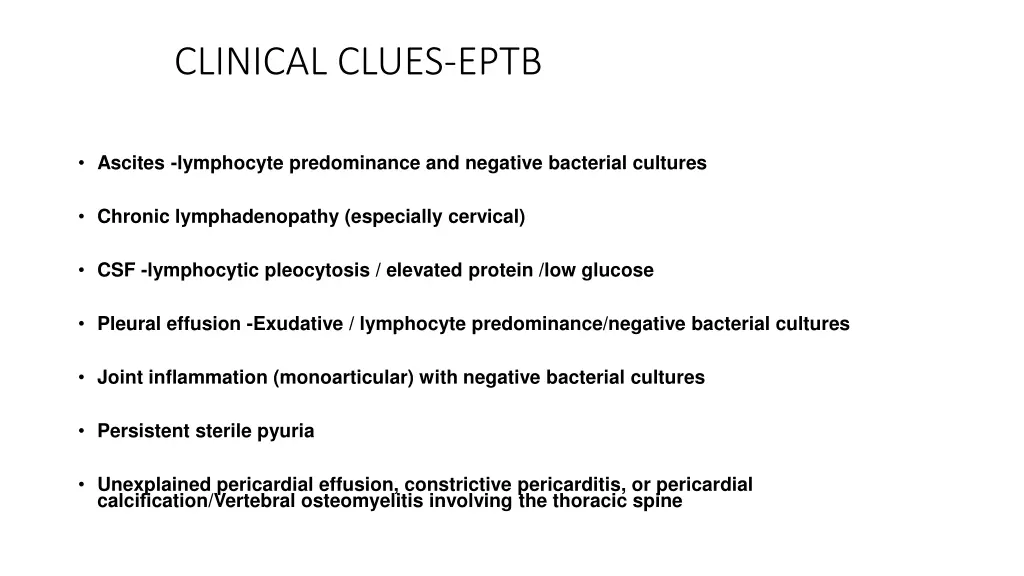 clinical clues eptb