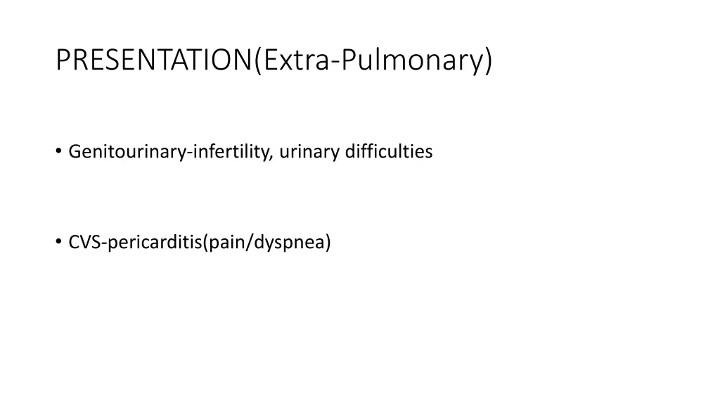 presentation extra pulmonary