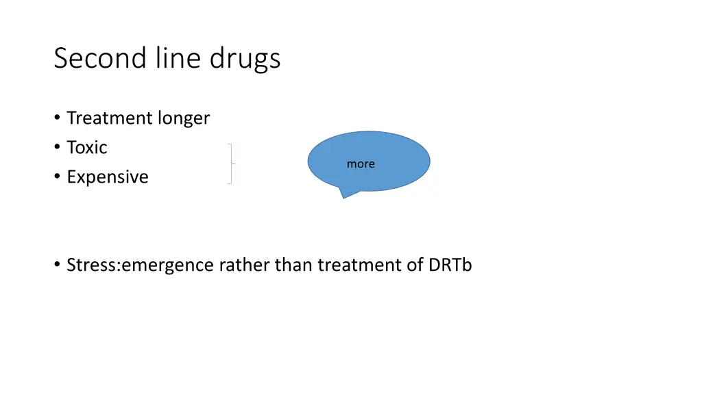 second line drugs