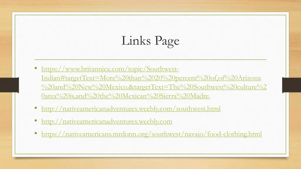 links page