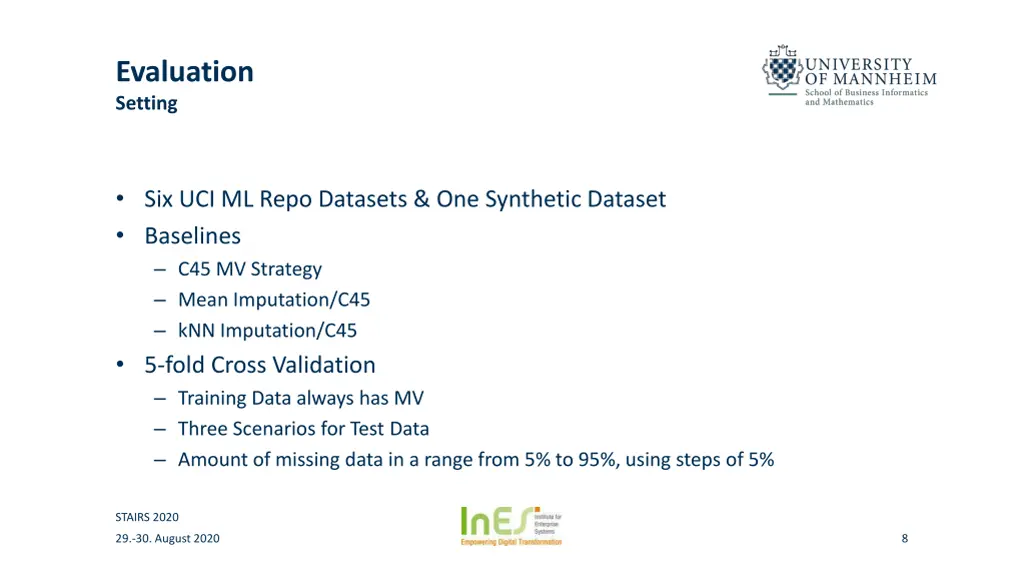 evaluation setting