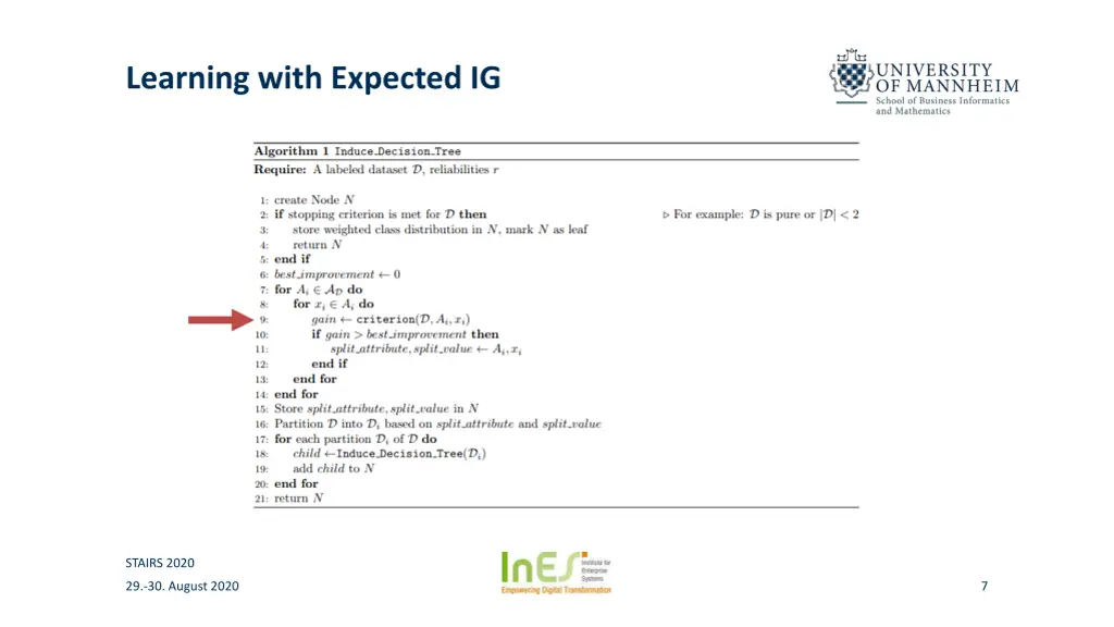 learning with expected ig