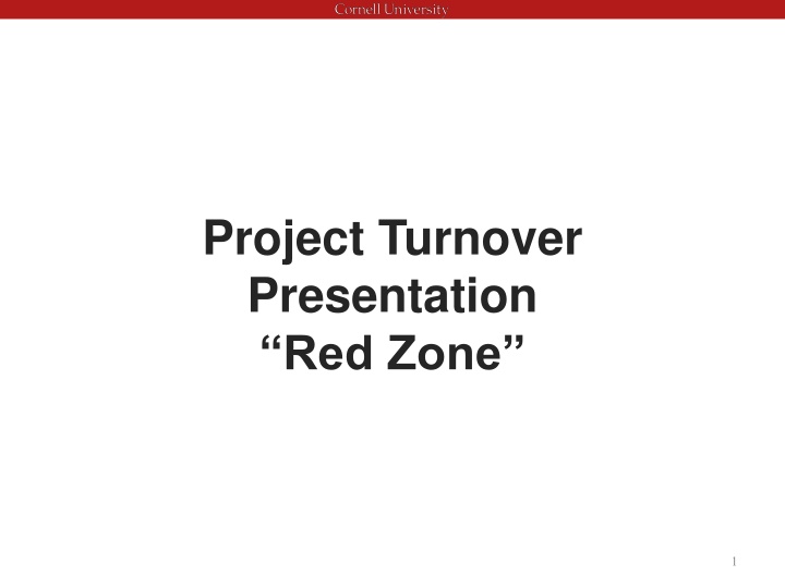 project turnover presentation red zone