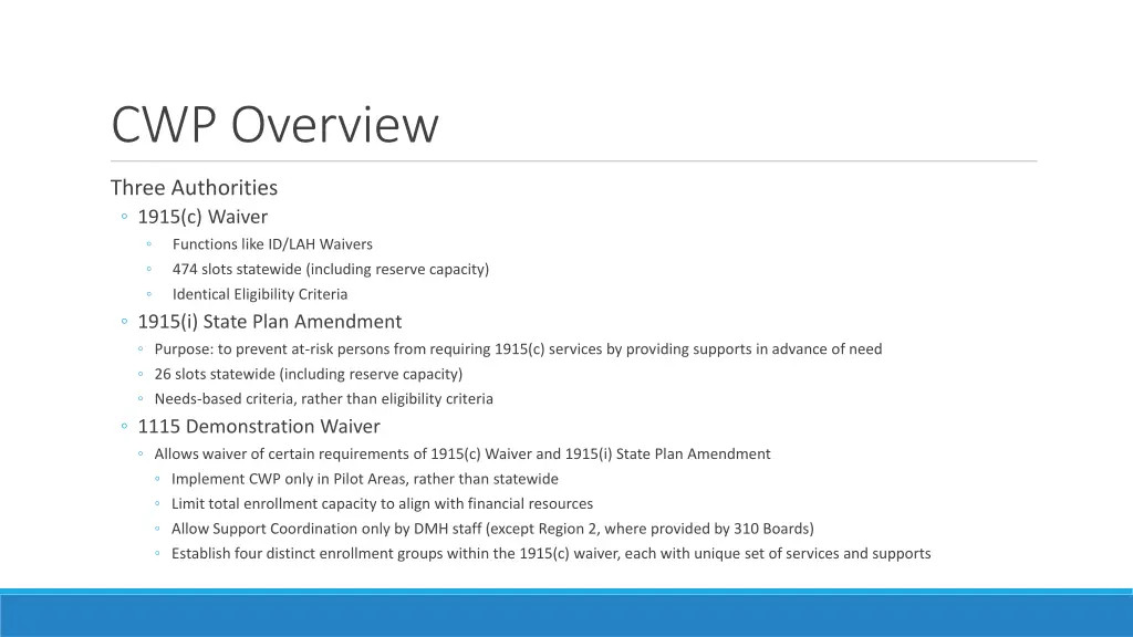 cwp overview