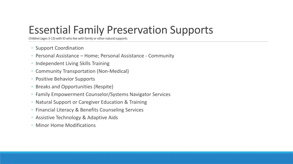 essential family preservation supports children