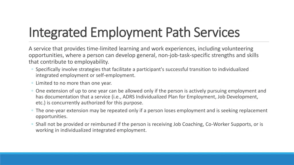 integrated employment path services integrated