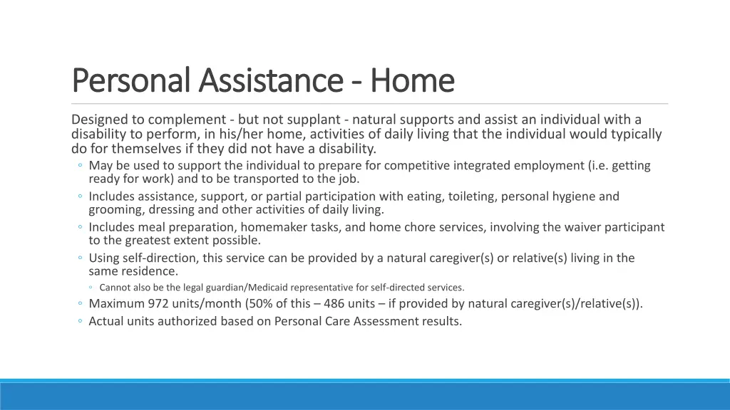 personal assistance personal assistance home