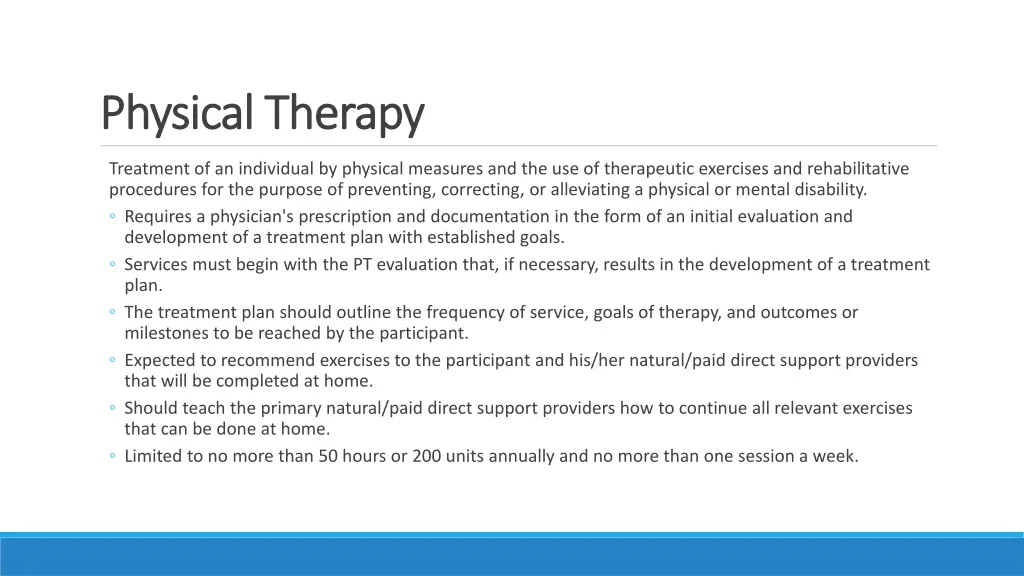 physical therapy physical therapy