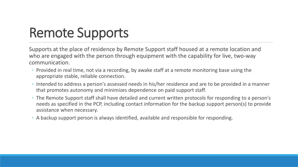 remote supports remote supports