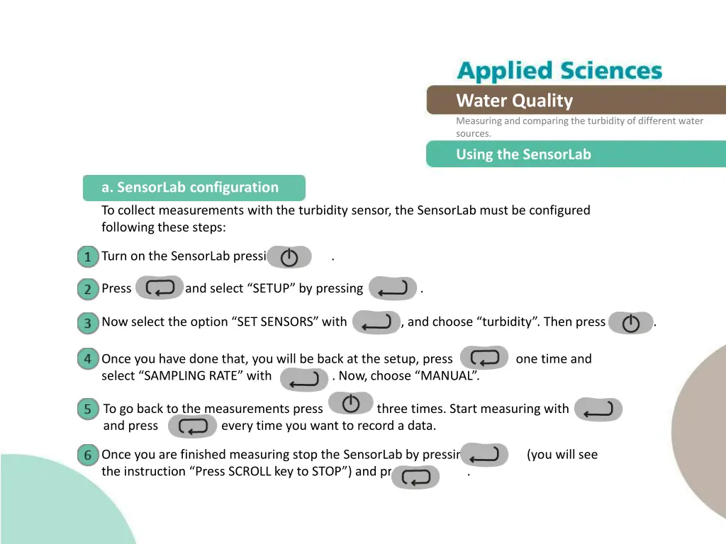 water quality measuring and comparing 7