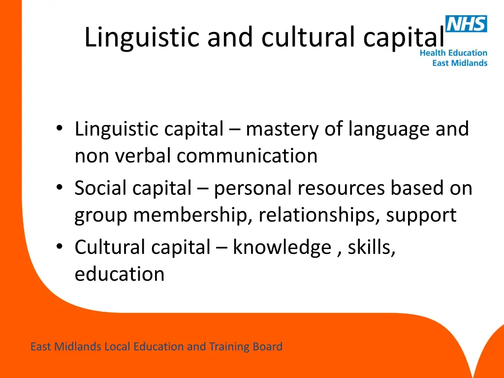 linguistic and cultural capital