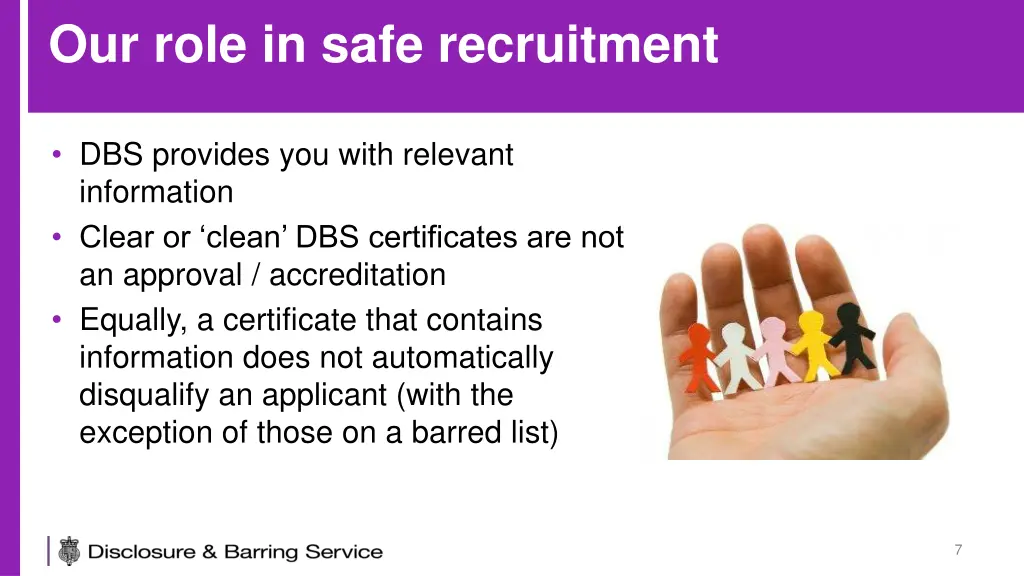 our role in safe recruitment