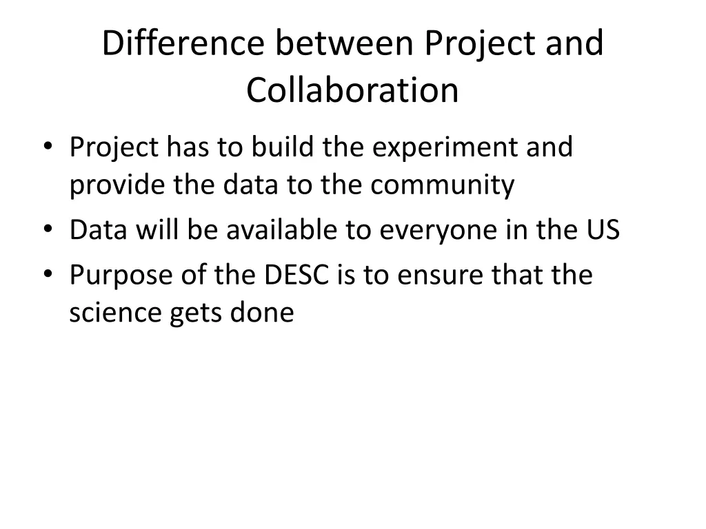 difference between project and collaboration