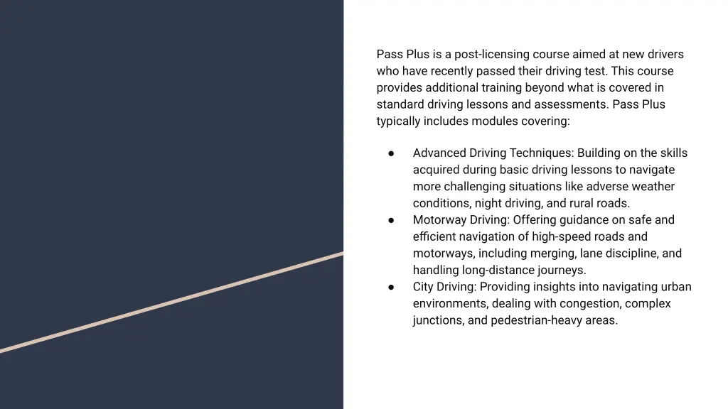 pass plus is a post licensing course aimed