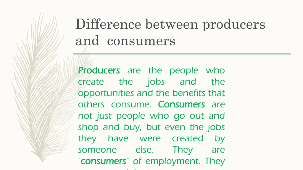 difference between producers and consumers