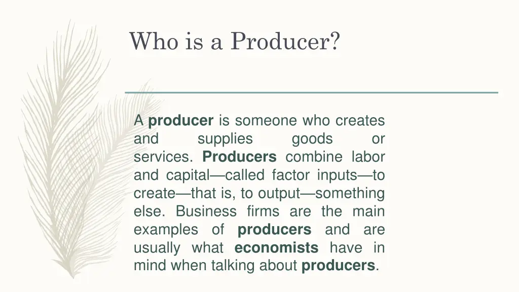 who is a producer