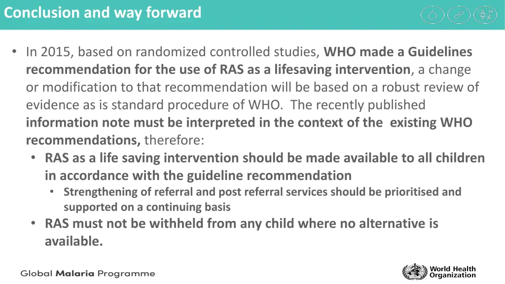 conclusion and way forward