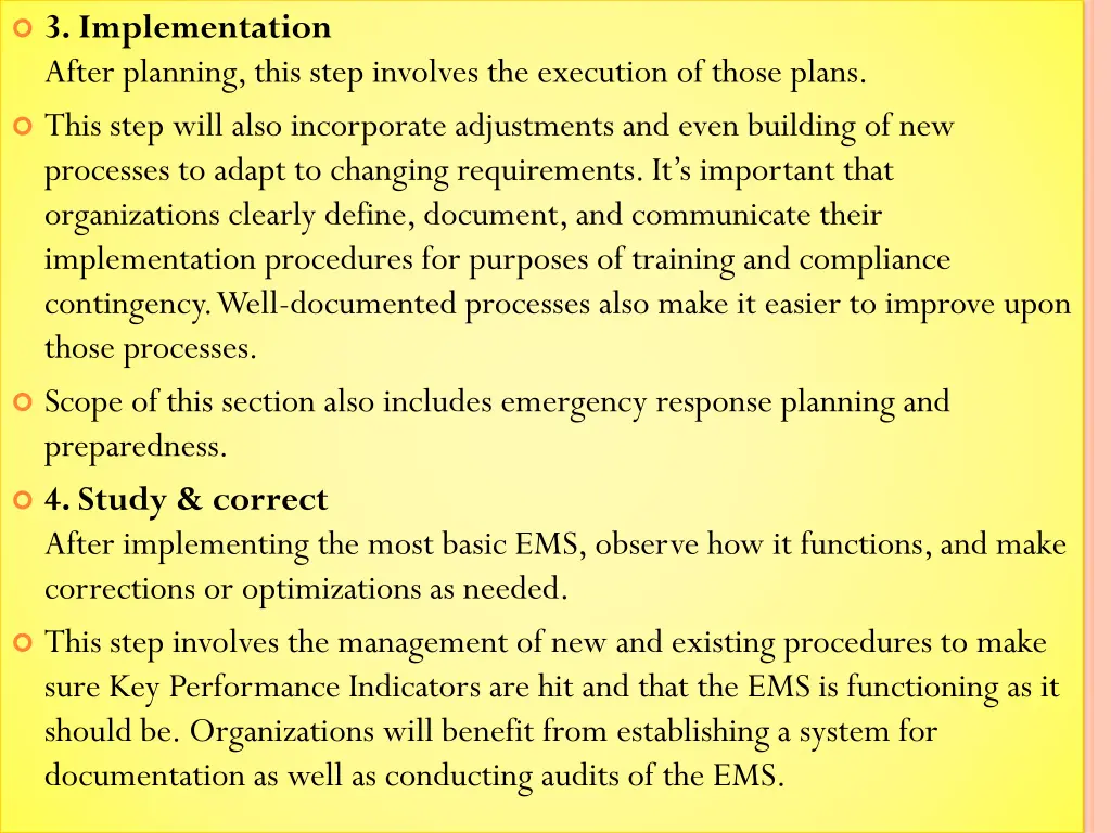 3 implementation after planning this step