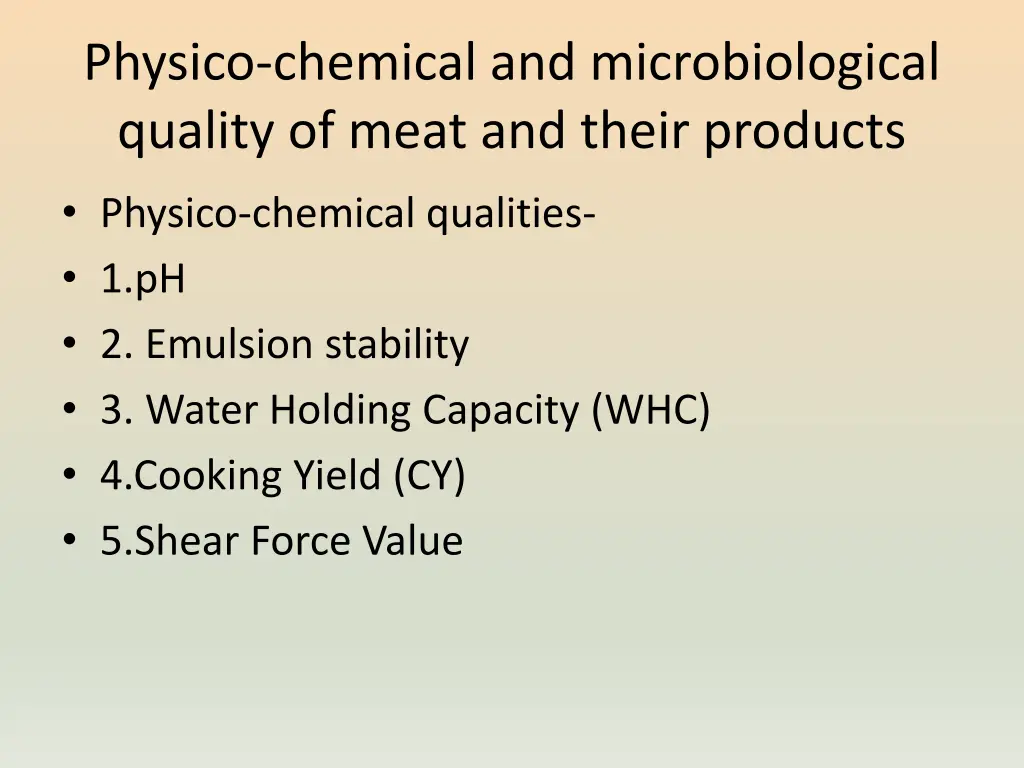 physico chemical and microbiological quality