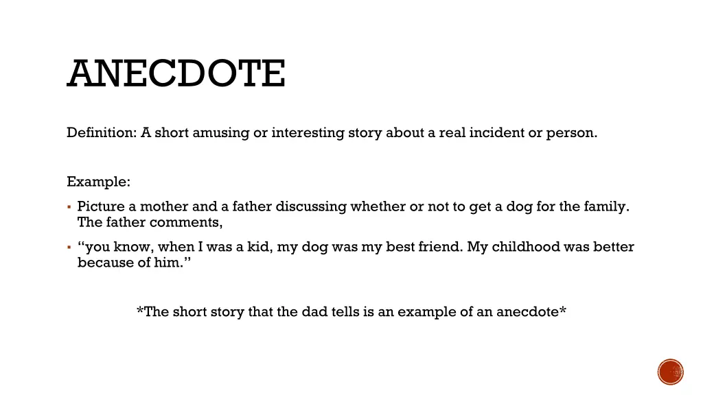 anecdote