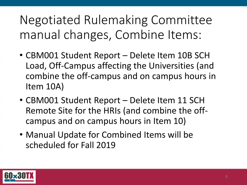 negotiated rulemaking committee manual changes 1