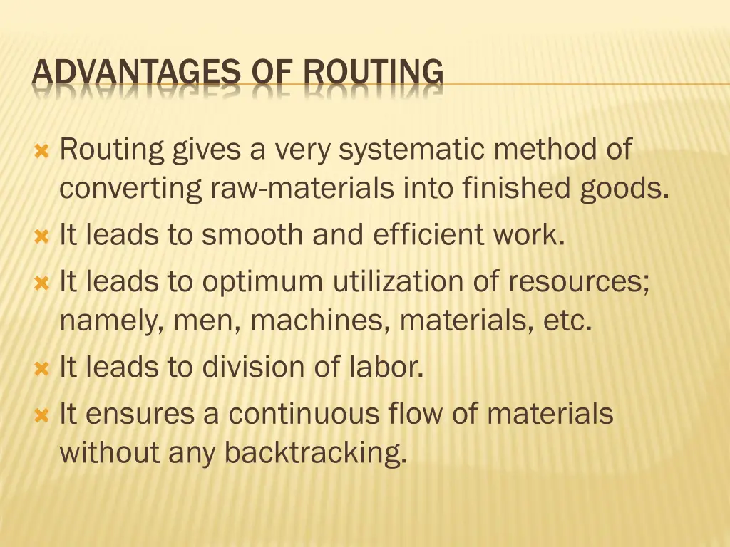 advantages of routing