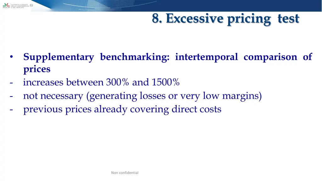 8 excessive pricing test 1