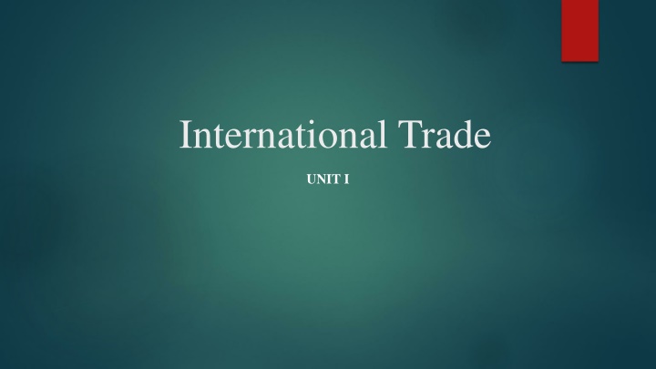 international trade