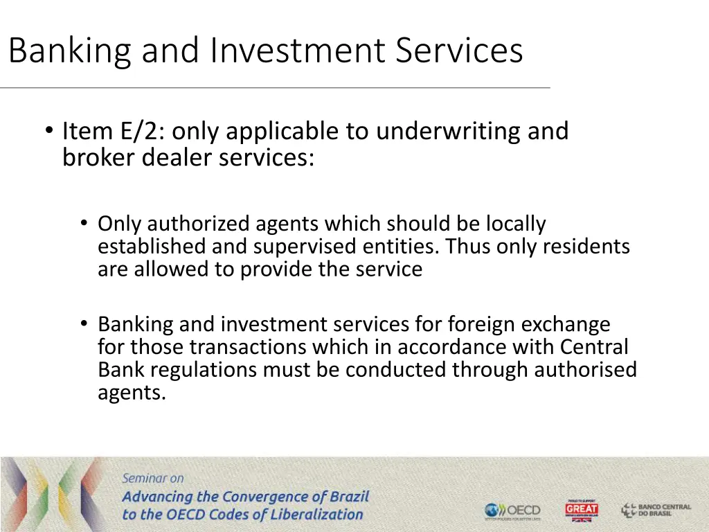 banking and investment services