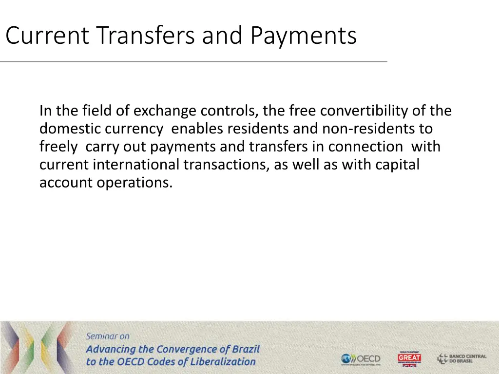 current transfers and payments