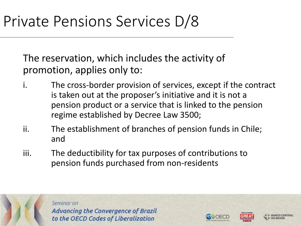 private pensions services d 8