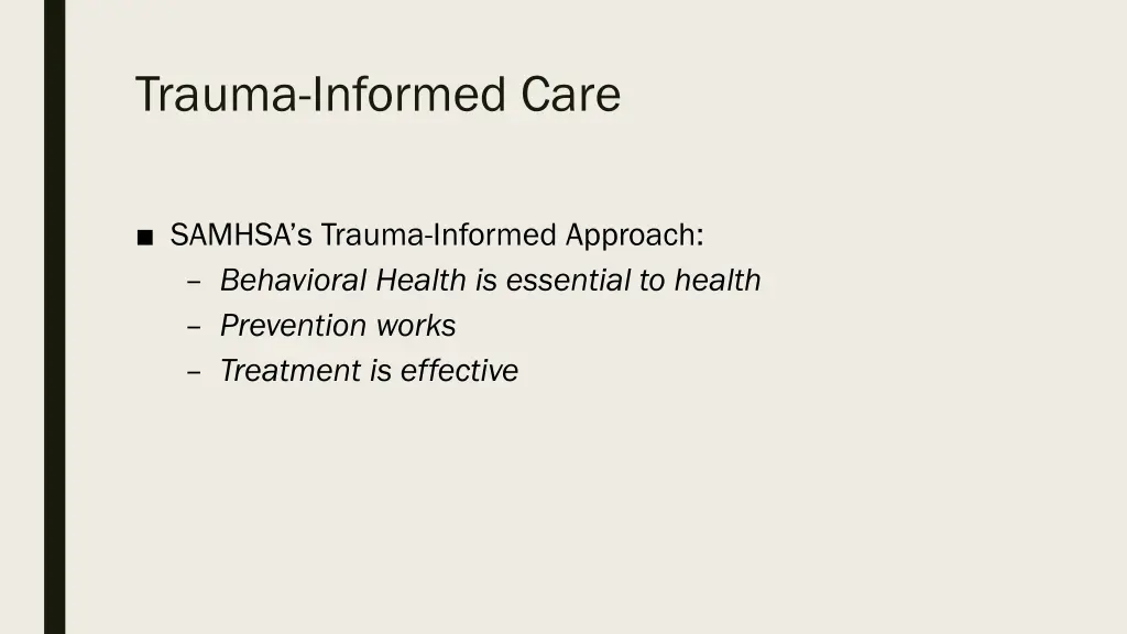 trauma informed care