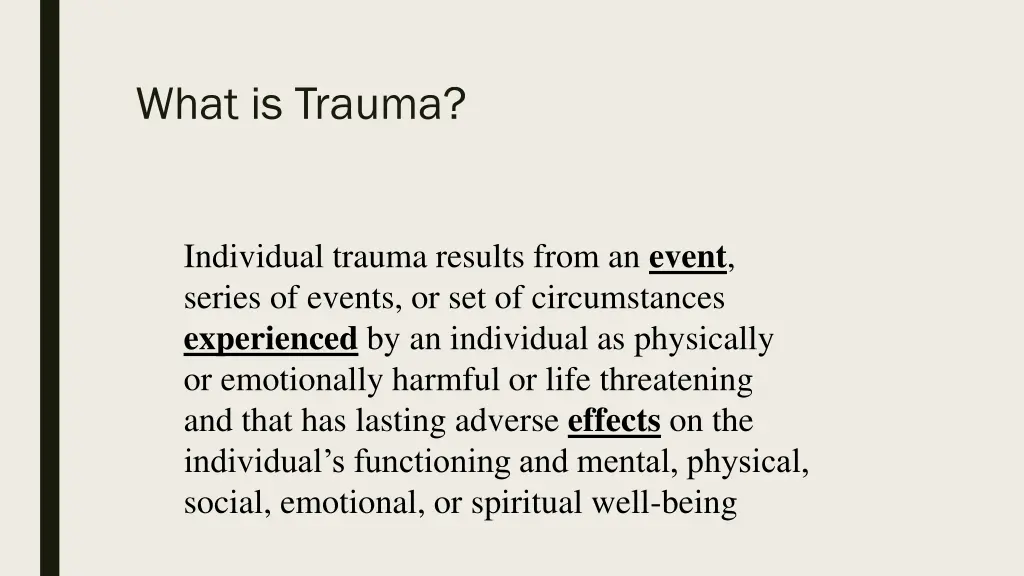 what is trauma