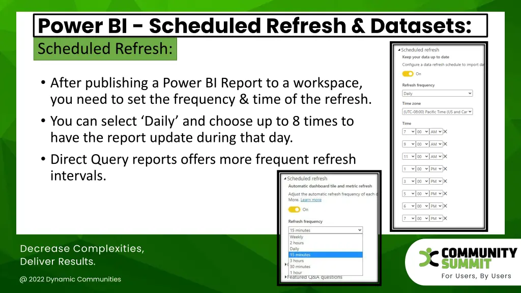 power bi scheduled refresh datasets scheduled