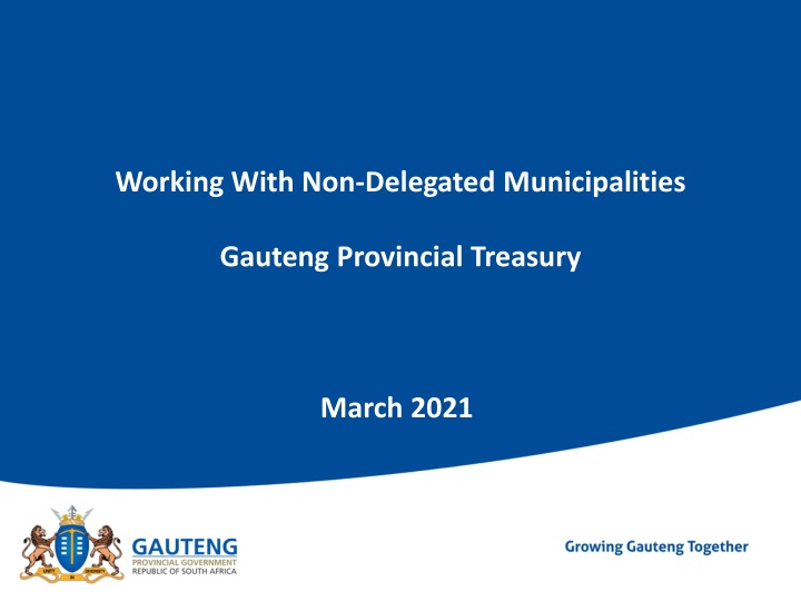 working with non delegated municipalities