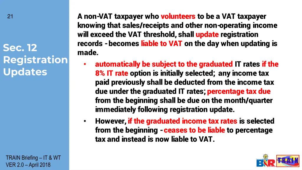 a non vat taxpayer who volunteers